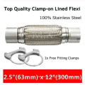 Stainless Steel Flex Pipes with Nipples for Car Exhaust